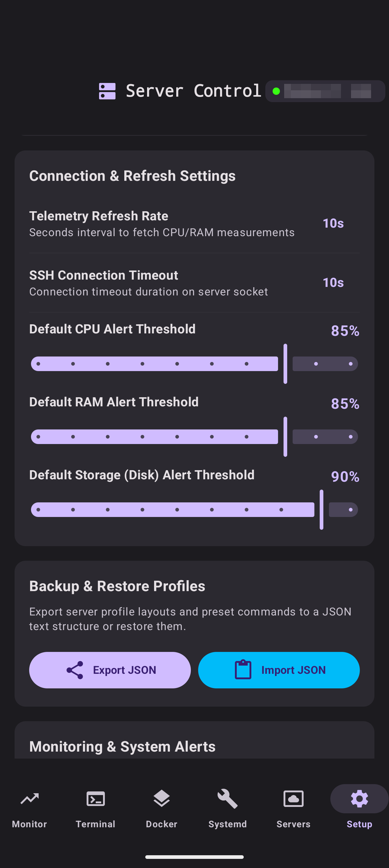 Server Control — Premium Android App for Agentless VPS & Docker Management screenshot 8